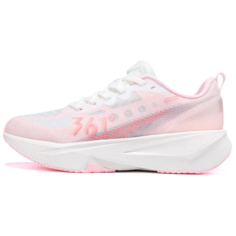 361° Slip Resistant Abrasion Resistant Coverage Low top Casual Sprint Running Shoes Women’s Pink White