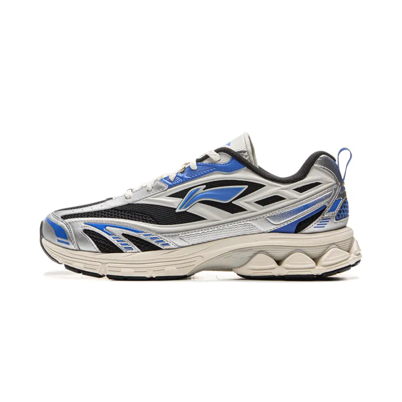 Li Ning Fuyao 2.0 V2 Low top Casual Long Distance Running Sprint Running Shoes Men's Blue Silver Black
