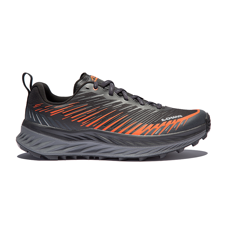 Lowa Cushioning Slip Resistant Abrasion Resistant Waterproof And Breathable Low top Running Shoes Men’s Black Orange