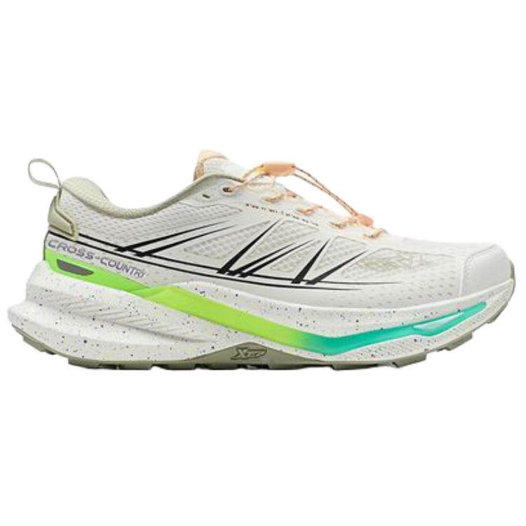 XTEP Cushioning Slip Resistant Lightweight Low top Casual Running Shoes Women’s Sail White