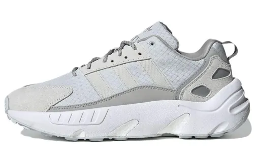 Adidas Originals ZX 22 Boost Abrasion Resistant Cushioning Low top Running Shoes Men's Gray Cyan