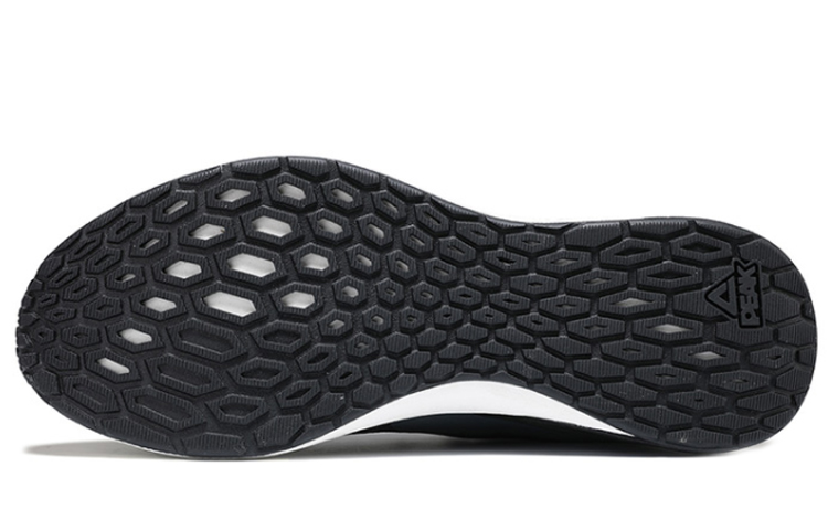 PEAK Mesh Cushioning Slip Resistant Abrasion Resistant Breathable Low top Casual Running Shoes Men’s Black