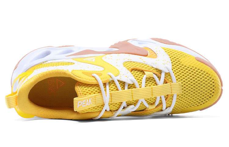 PEAK Wear resistant, Non slip And Breathable Low top Running Shoes Men’s Yellow White