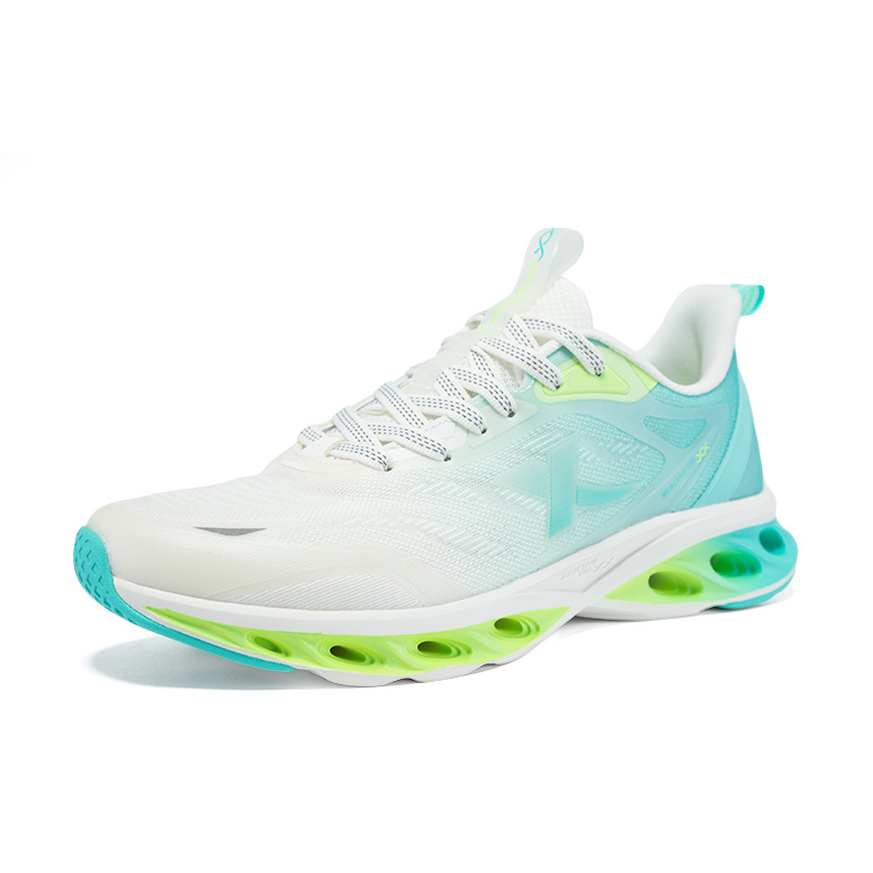 XTEP Breathable And Lightweight Low top Long Distance Running Shoes Men’s White Green