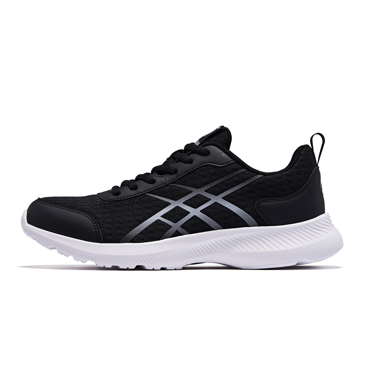 QIAODAN Cushioning, Wear Resistant Low top Casual Running Shoes Men’s Black Gray