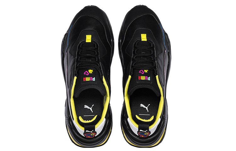 Кроссовки PUMA Thunder Bradley Theodord (черные с розовым и желтым) — Чёрный — фото 4