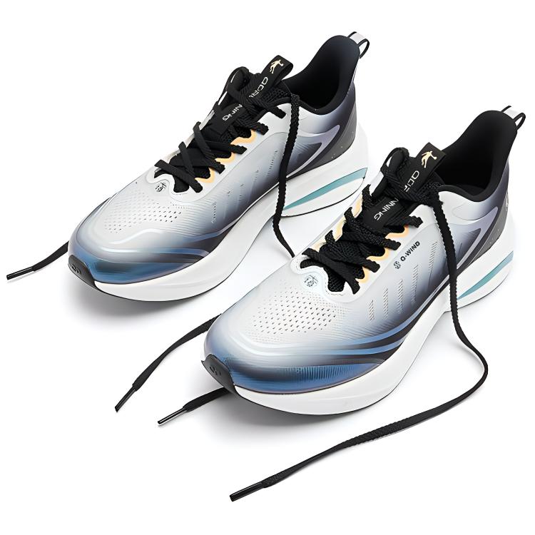 QIAODAN Infinity 6.0 Mesh Cushioning, Wear Resistant Low top Running Shoes Men’s Gray Black