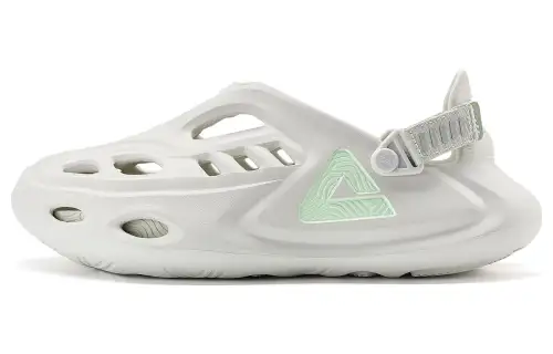 PEAK Taiji Clogs Touring Sports Sandals Men's White Gray Green