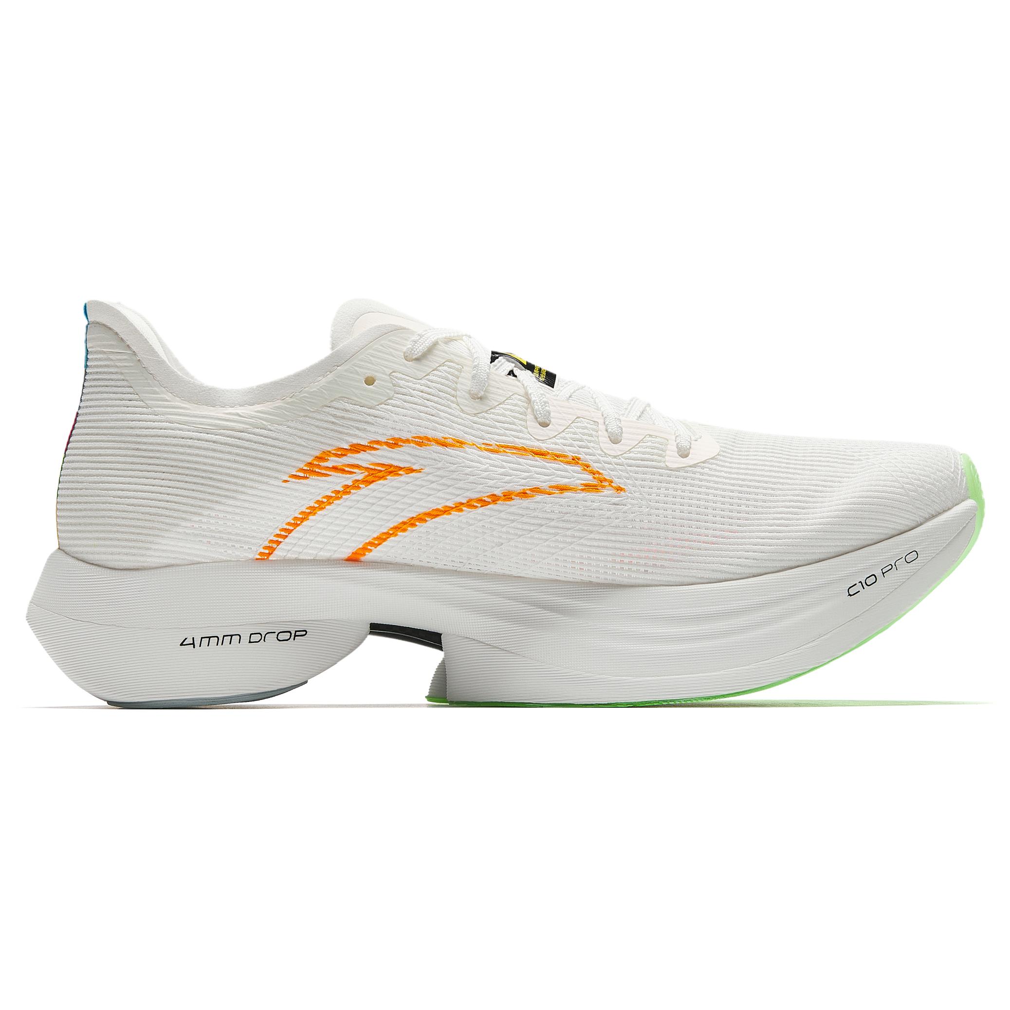 Anta C10 Pro Slip Resistant Abrasion Resistant Mid top Marathon Racing Running Shoes Men’s White