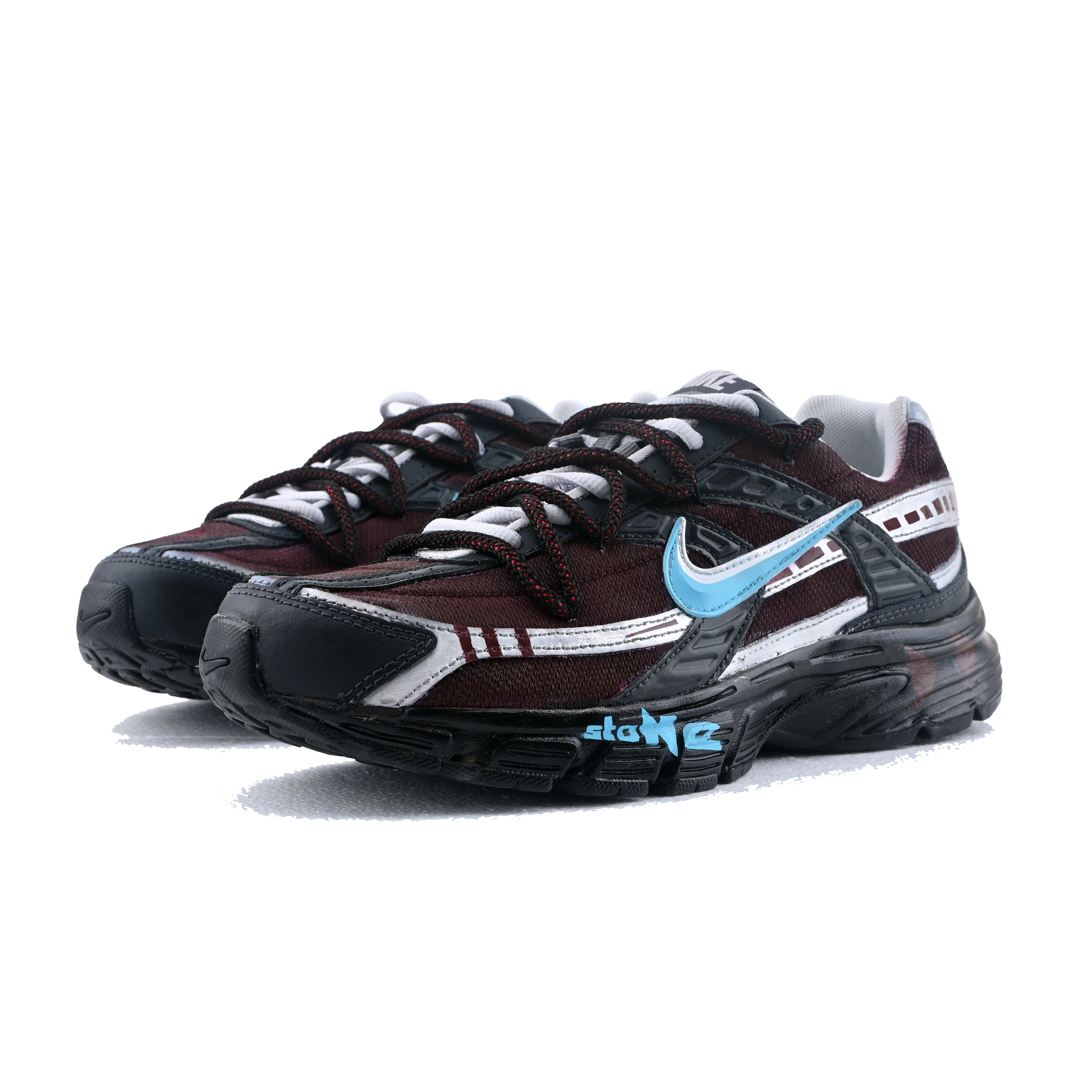 Nike Initiator Slip Resistant And Breathable Low top Casual City Commuting Running Shoes Men’s Dark Red