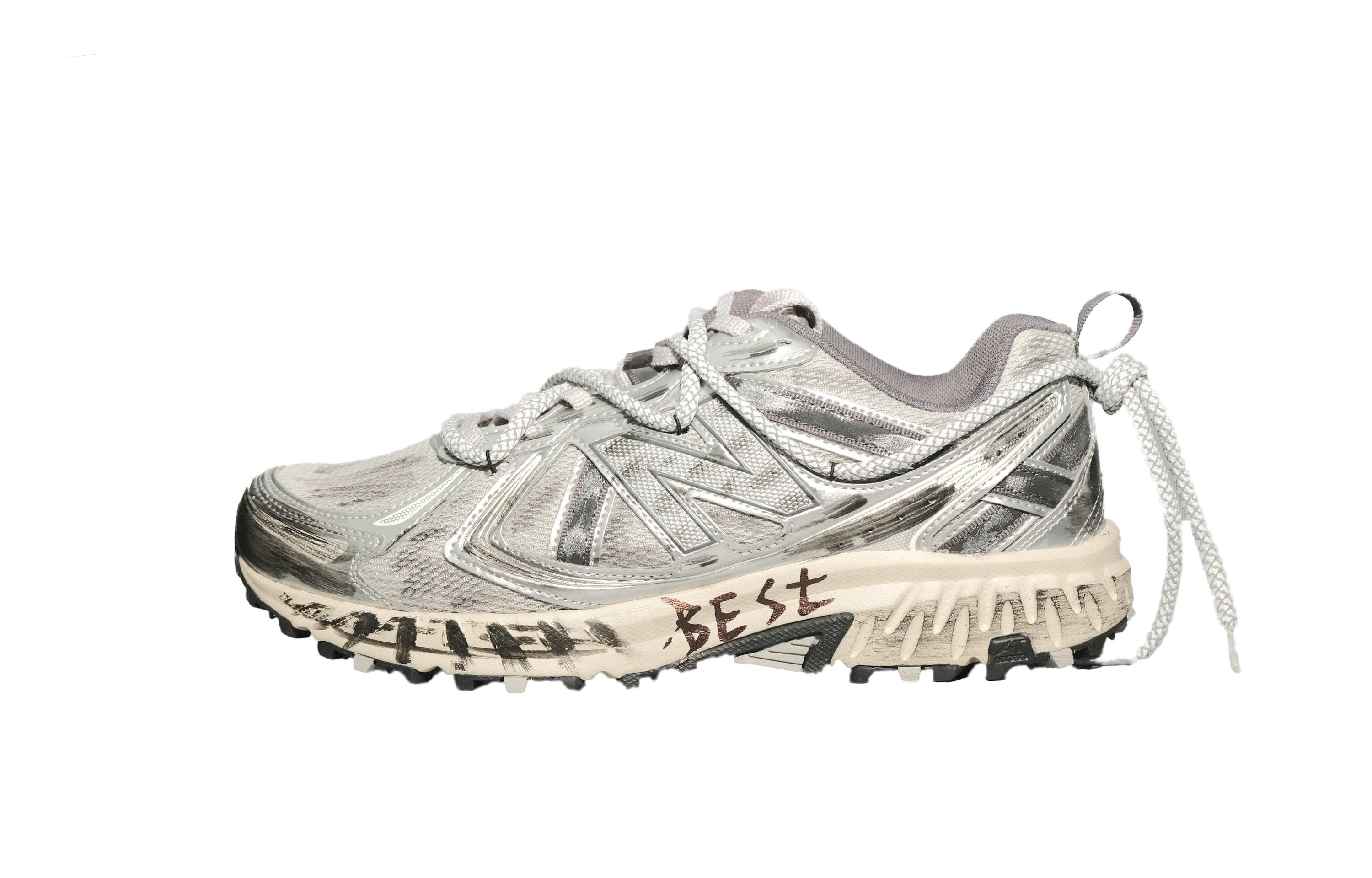 New Balance NB 410 V5 Abrasion Resistant Low top Running Shoes Unisex Silver