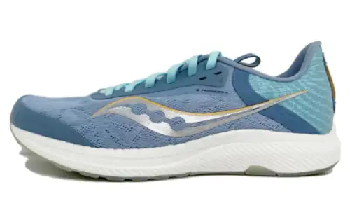 Saucony Freedom 5 Sports Slip Resistant Moisture Wicking Low top Running Shoes Women's Light Blue