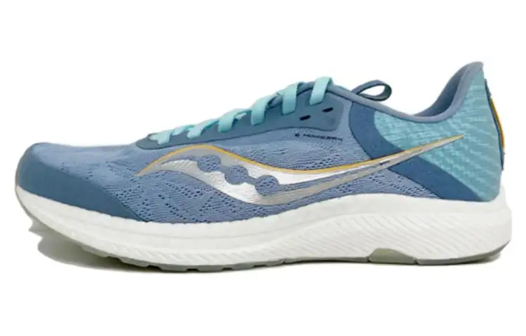 Saucony Freedom 5 Sports Slip Resistant Moisture Wicking Low top Running Shoes Women's Light Blue