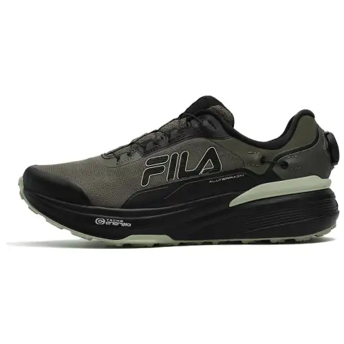 FILA LYNX BOA ATR LEA Textile, Synthetic Leather, TPU Cushioning Low top Running Shoes Men's Caviar Gray