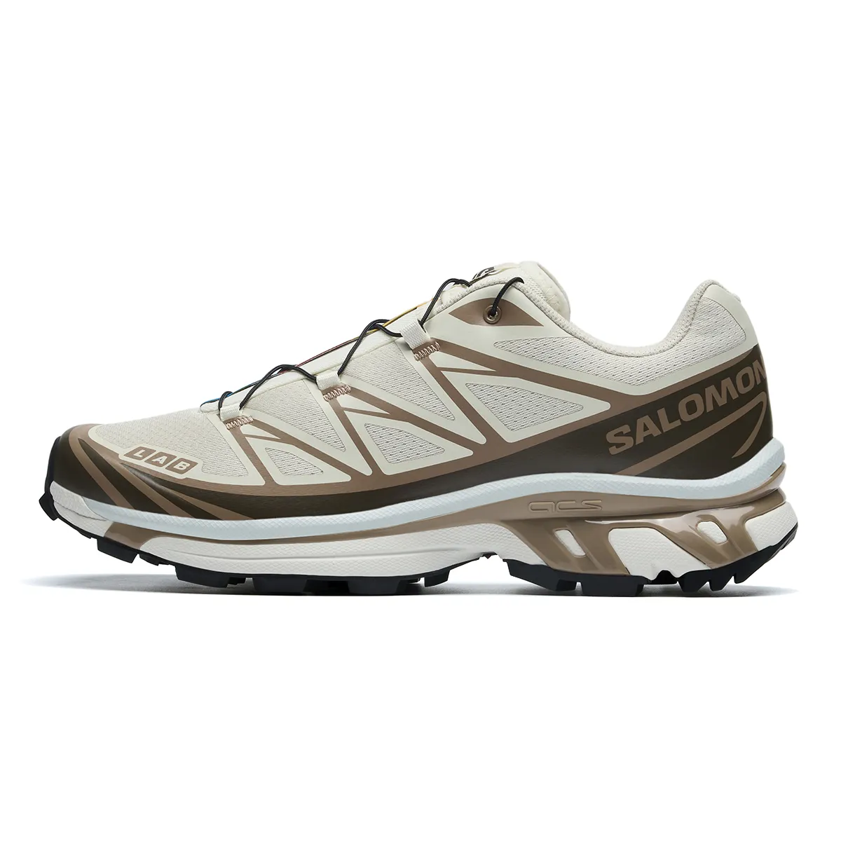 SALOMON XT 6 Comfortable Breathable Low top Running Shoes Unisex Beige Brown