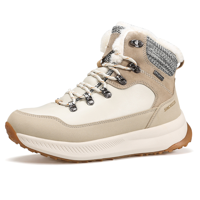 HUMTTO Comfortable Fleece Lined High top Outdoor Shoes Women’s Beige