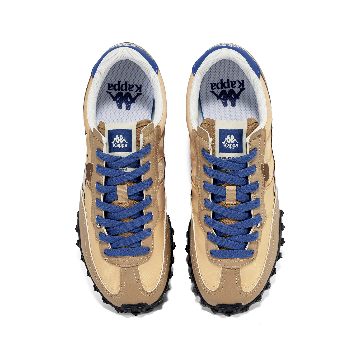 Kappa Slip Resistant And Breathable Low top Casual Running Shoes Unisex Brown Blue