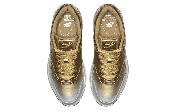 Женские кроссовки Nike Air Max 1 LX (золотой) — фото 4