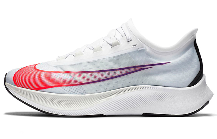 Кроссовки Nike Zoom Fly 3 (бело-розовые)