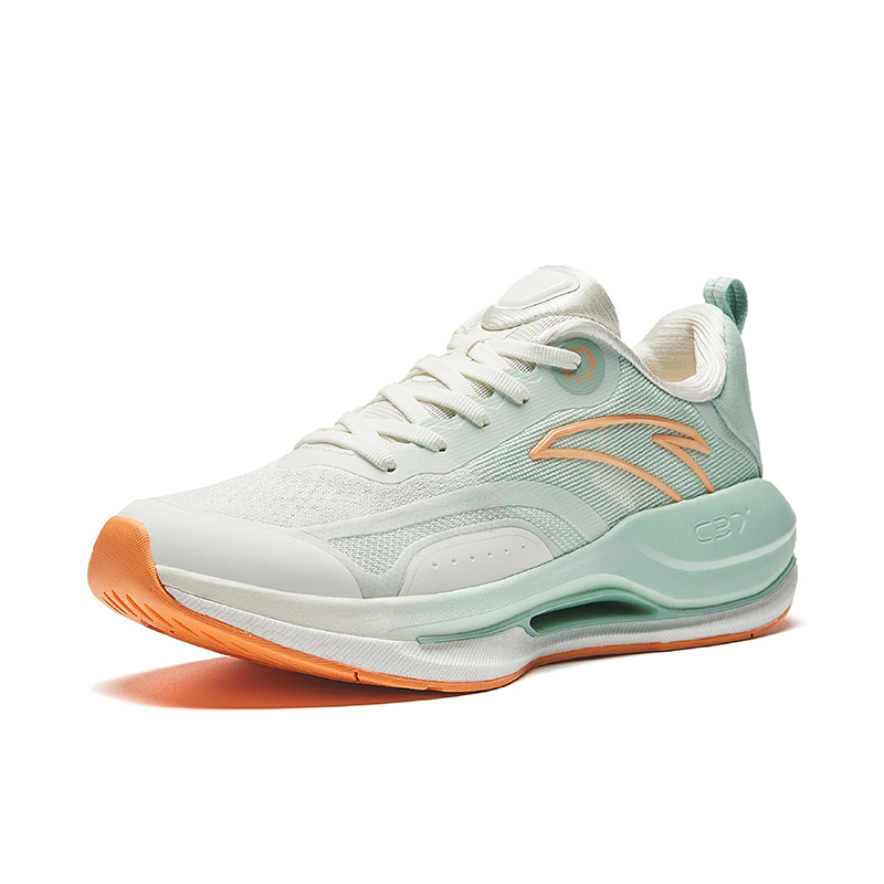 Anta Running Collection Slip Resistant Abrasion Resistant Low top Casual Running Shoes Women’s White Green