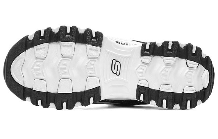 Женские кроссовки Skechers D'Lites 1.0 (черный / белый / серебристый) — Чёрный / белый / серебристый — фото 5