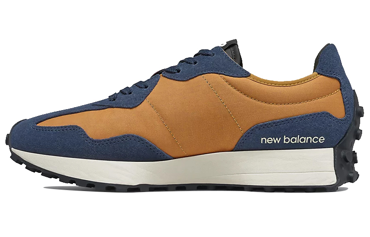 New Balance NB 327 Cushioning Abrasion Resistant Low top Running Shoes Unisex Brown Yellow