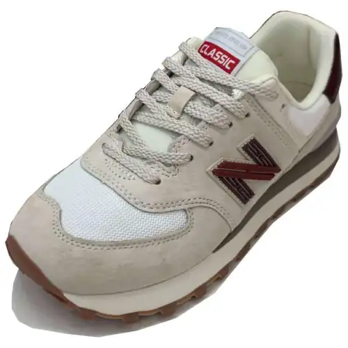 New Balance NB 574 Comfortable Cushioning, Wear Resistant Low top Running Shoes Women's Oat