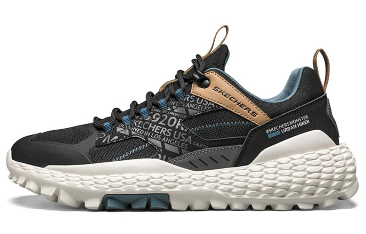 Skechers Skechers Monster Mesh Comfortable Increased Low Top Dad Shoes Men's Black Copper