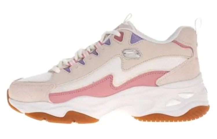 Skechers D'Lites 4.0 Abrasion Resistant Breathable Low top Chunky Sneakers Women's Beige Pink