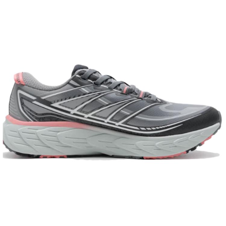 XTEP Cushioning Slip Resistant Abrasion Resistant Rebound Low top Running Shoes Women’s Gray Black