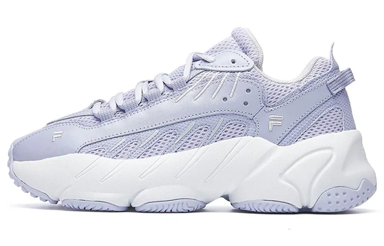 FILA Ade Vintage Synthetic Leather, Mesh Low top Running Shoes Women's Photinia Purple