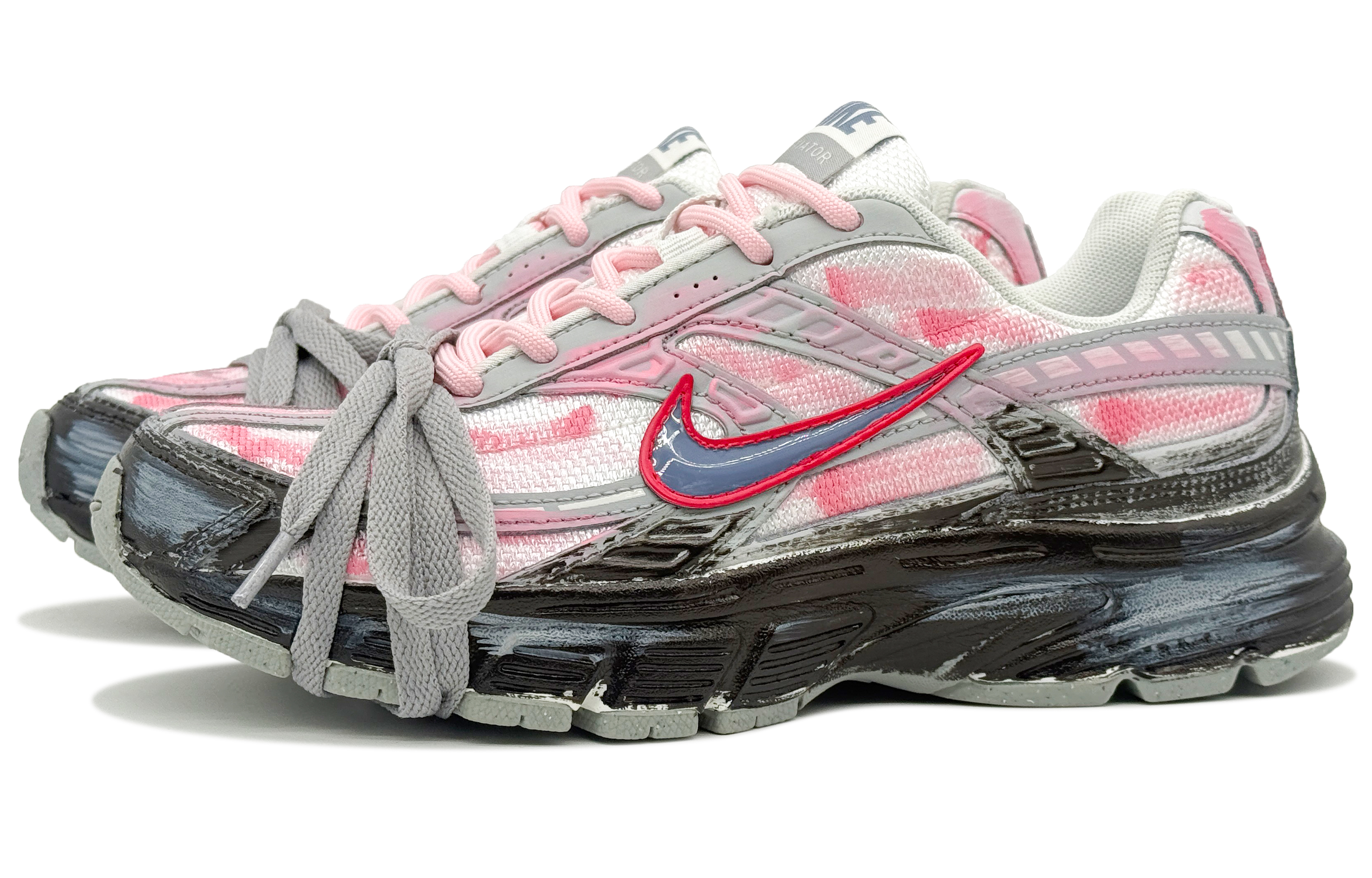 Nike Initiator Fabric Abrasion Resistant Abrasion Resistant Low top Casual Training Running Shoes Women’s Pink Black