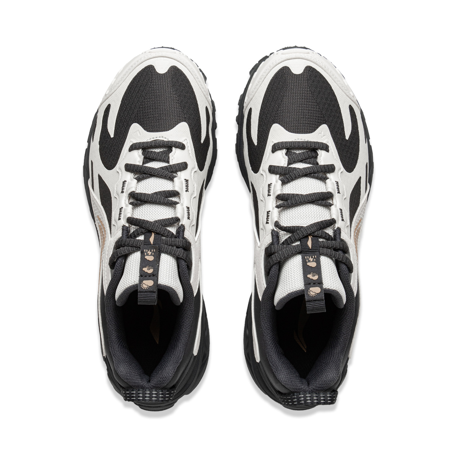 Li Ning Fuyao 2.0 Trail Fabric Slip Resistant Abrasion Resistant Support Low top Running Shoes Women’s Black White