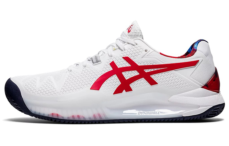 Asics Gel Resolution 8 Clay L.E Low top Running Shoes Men's White Red