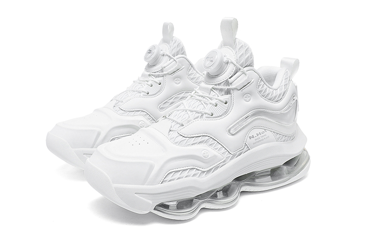 N·HOT Slip Resistant And Breathable Height Increasing EVA+Air Cushion Combination Rubber Running Shoes Unisex
