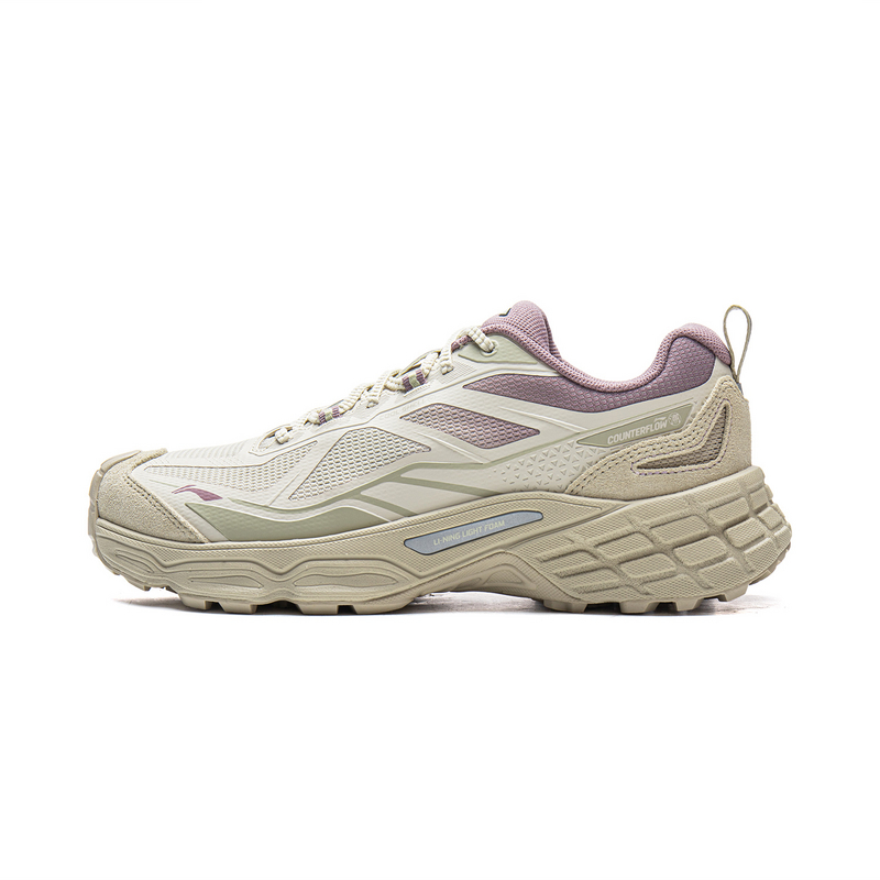 Li Ning Outdoor CF Tracing Breathable And Resilient Low top Outdoor Shoes Unisex Xuan Paper White
