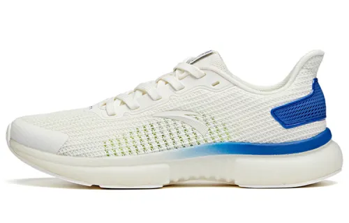 Anta Cushioning Anti-Slip And Wear-Resistant Lightweight Rebound Low-Top Running Shoes Men's White Blue