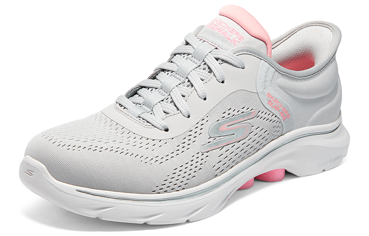 Skechers GO WALK 7 Breathable Rebound Support Low top Walking Shoes Women’s Gray Pink