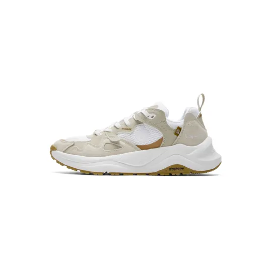 Le Coq Sportif LCS R990 Lightweight And Breathable Low top Chunky Sneakers Unisex Khaki White