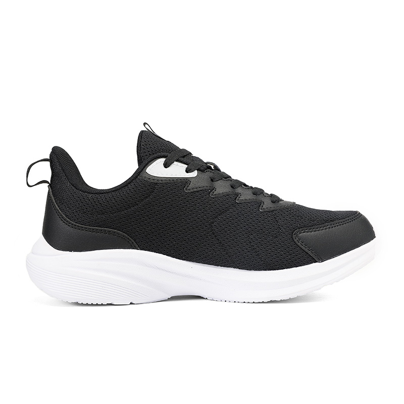 PEAK Fabric Slip Resistant, Abrasion Resistant, Breathable, Lightweight Low top Running Shoes Men’s Black White
