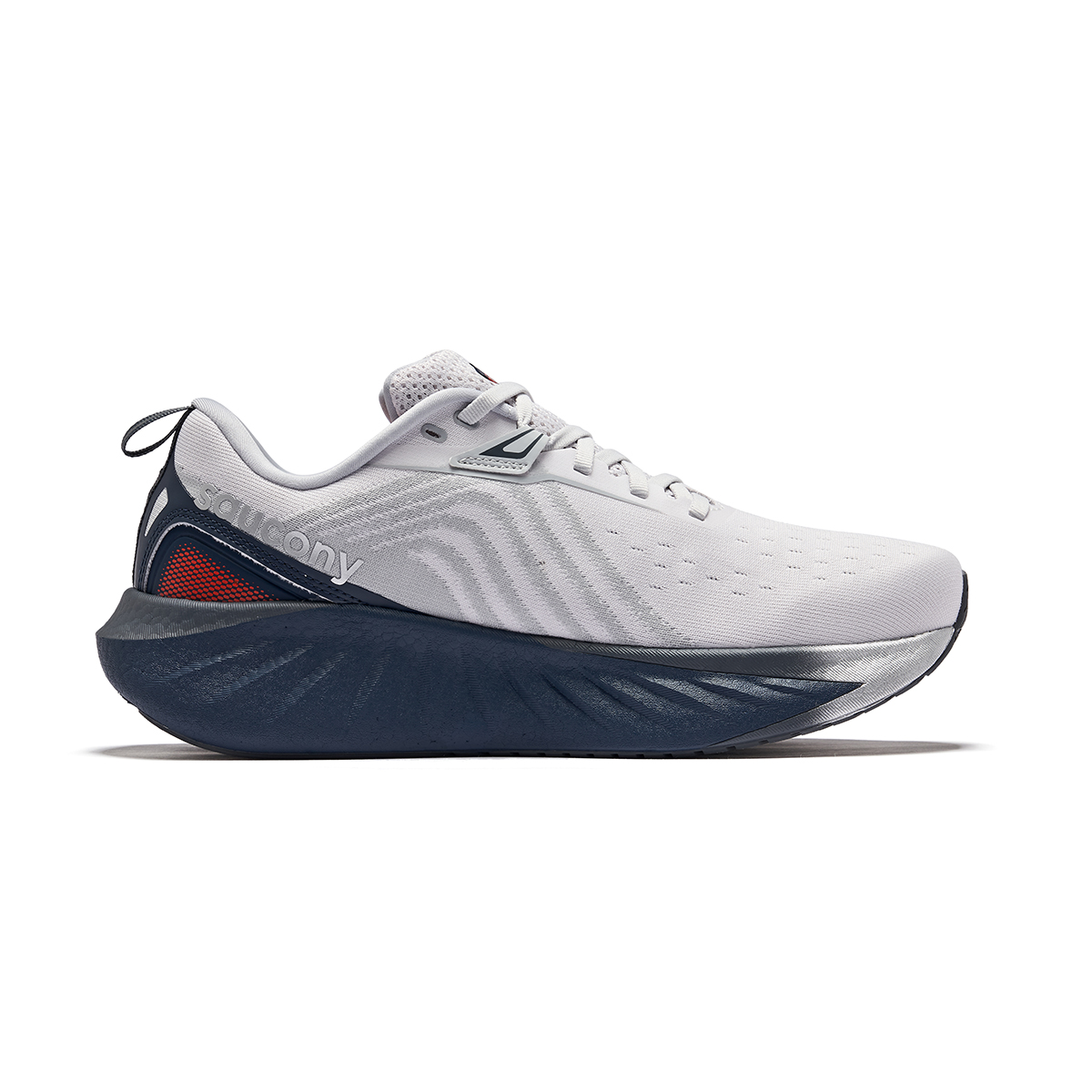 Saucony TRIUMPH Victory 22 Cushioning Low top Running Shoes Men’s White Dark Blue Wide