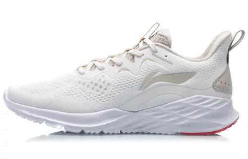 Li Ning Cushioning Low top Running Shoes Unisex White Gray