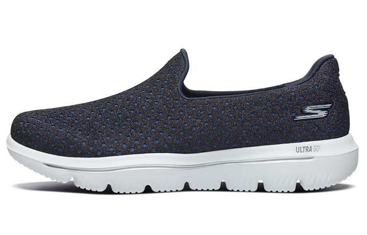 Skechers Go Walk 3 Comfortable Round Toe Fabric Low top Running Shoes Women’s Black Blue