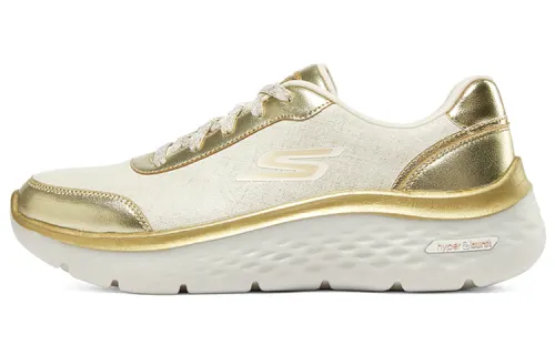 Skechers Go Walk Hyper Burst Casual Low top Running Shoes Women's White Gold