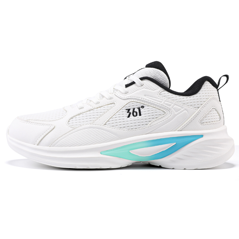 361° Wear resistant And Lightweight Low top Casual Running Shoes Men’s White