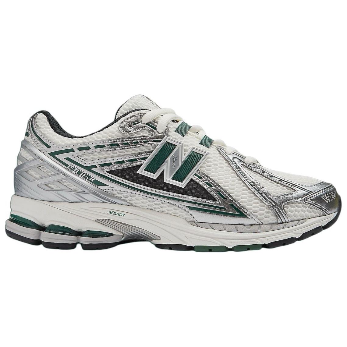 New Balance NB 1906R Versatile Fashion Shock-Absorbing Low-Top Running Shoes White Silver