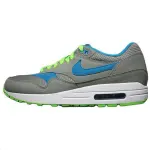 Nike Air Max 1 Abrasion Resistant Low top Running Shoes Unisex Gray Blue