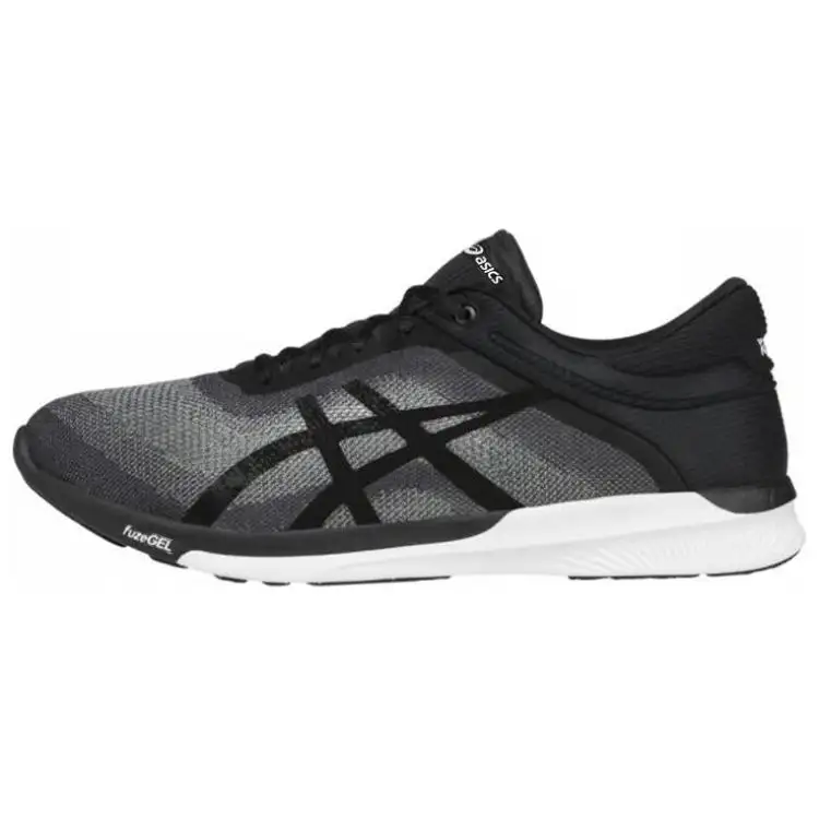 Asics Fuze Lightweight Fabric Low top Running Shoes Men's Black Gray