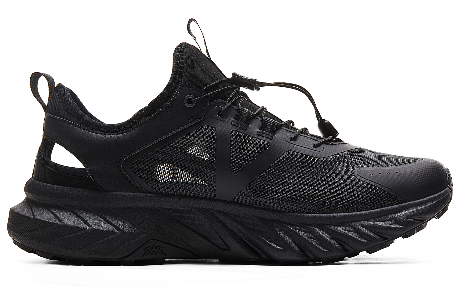 PEAK Cushioning Slip Resistant Abrasion Resistant Breathable Rebound Low top Running Shoes Men’s Black Magnet Gray