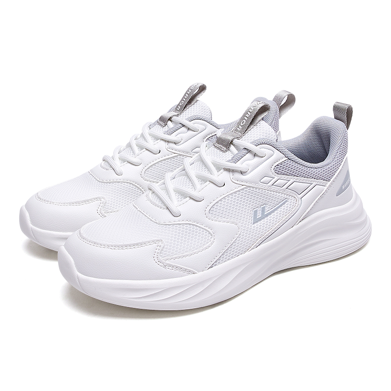 Warrior Low top Casual Running Shoes Unisex White Gray